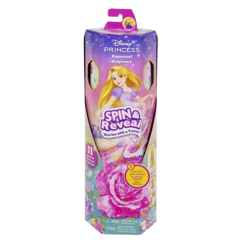 DISNEY PRINCESS - SPIN   REVEAL RAPUNZEL ΚΟΥΚΛΑ - HTV86