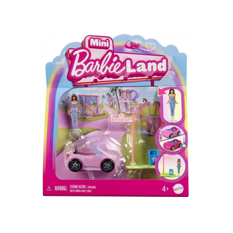 MINI BARBIELAND ΚΟΥΚΛΑ ΚΑΙ ΌΧΗΜΑ - CONVERTIBLE - HYF42