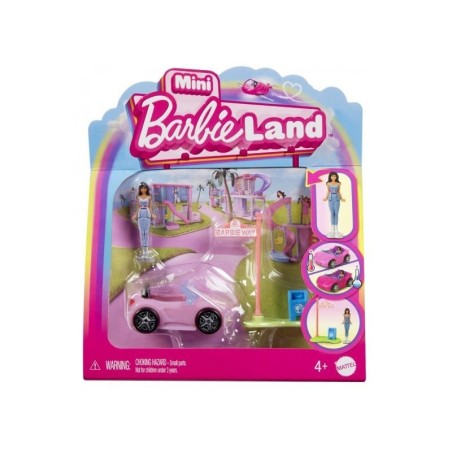 MINI BARBIELAND ΚΟΥΚΛΑ ΚΑΙ ΌΧΗΜΑ - CONVERTIBLE - HYF42