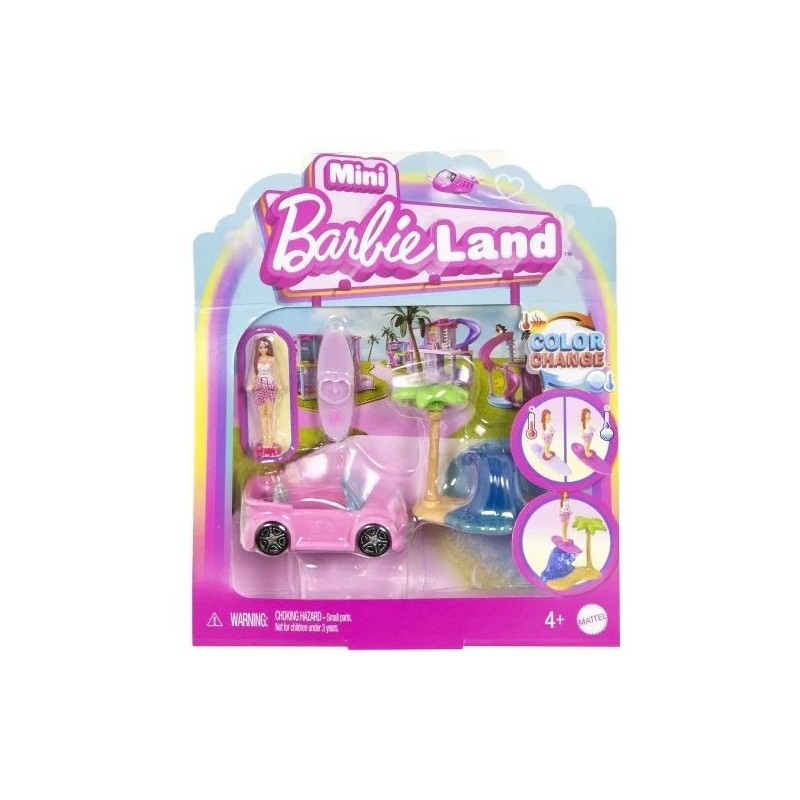 MINI BARBIELAND ΚΟΥΚΛΑ ΚΑΙ ΌΧΗΜΑ- MINI LAND BEACH VEH - JCR35