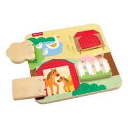 FISHER-PRICE - PEEKABOO ΞΥΛΙΝΟΣ ΠΙΝΑΚΑΣ ΖΩΑΚΙΑ ΦΑΡΜΑΣ ΕΚΠΑΙΔΕΥΤΙΚΟ ΠΑΙΧΝΙΔΙ - JCY33
