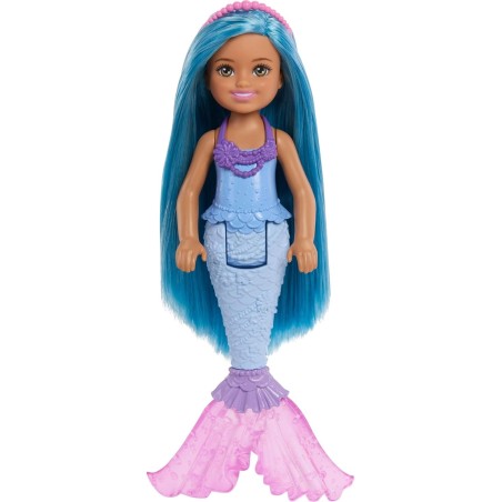 BARBIE CHELSEA ΠΑΡΑΜΥΘΕΝΙΟΣ ΚΟΣΜΟΣ - ΓΟΡΓΟΝΑ ΜΕ ΜΠΛΕ ΜΑΛΛΙΑ - JKH55