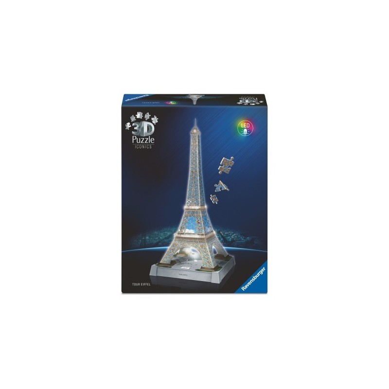 3D PUZZLE ΔΙΑΣΗΜΑ ΚΤΙΡΙΑ ICONICS ΠΥΡΓΟΣ ΤΟΥ ΑΙΦΕΛ NIGHT EDITION 216ΤΜΧ - 12008024