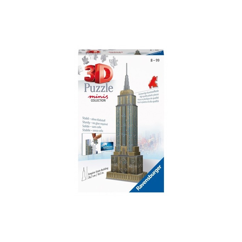 3D PUZZLE ΔΙΑΣΗΜΑ ΚΤΙΡΙΑ MINI 54 ΤΕΜ. EMPIRE STATE BUILDING