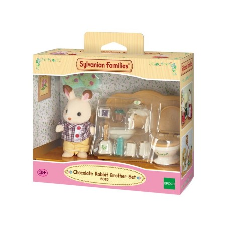SYLVANIAN FAMILIES CHOCOLATE RABBIT BROTHER SET (WASHROOM)