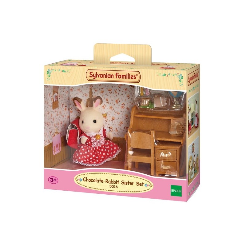 SYLVANIAN FAMILIES CHOCOLATE RABBIT SISTER SET (DESK)
