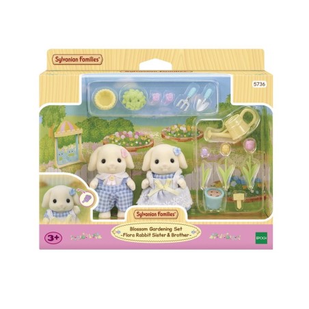 SYLVANIAN FAMILIES BLOSSOM GARDENING SET -FLORA RABBIT SISTER   BROTHER-