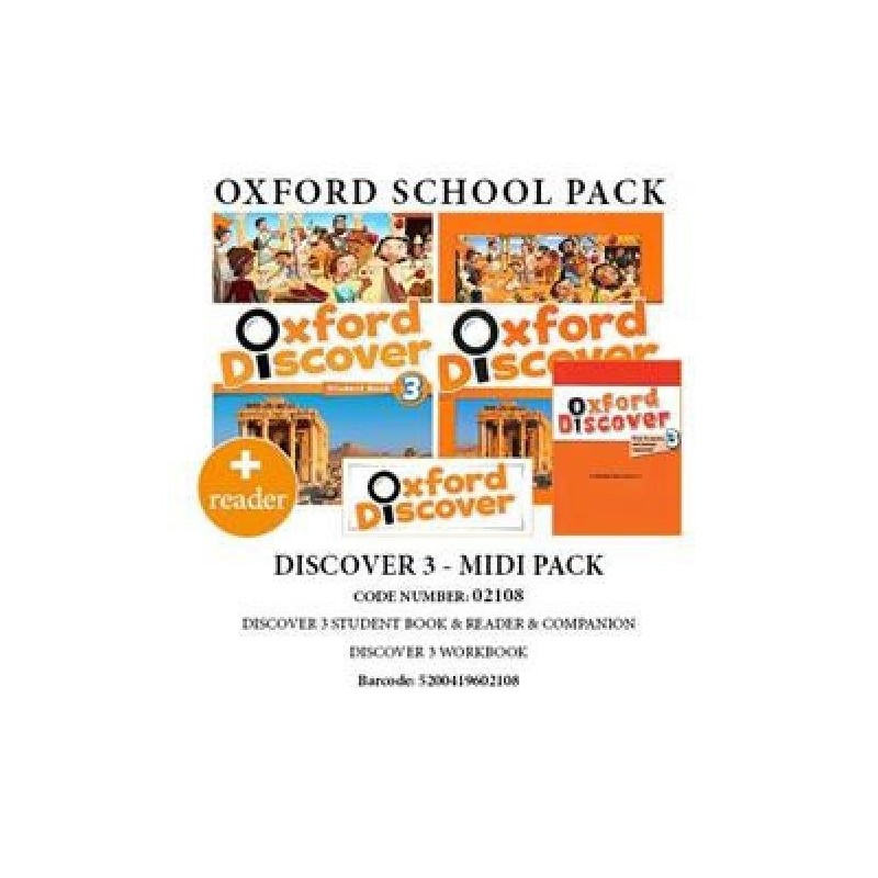 OXFORD DISCOVER 3 PACK MIDI (SB+ WB+ COMPANION+ READER) - 02108