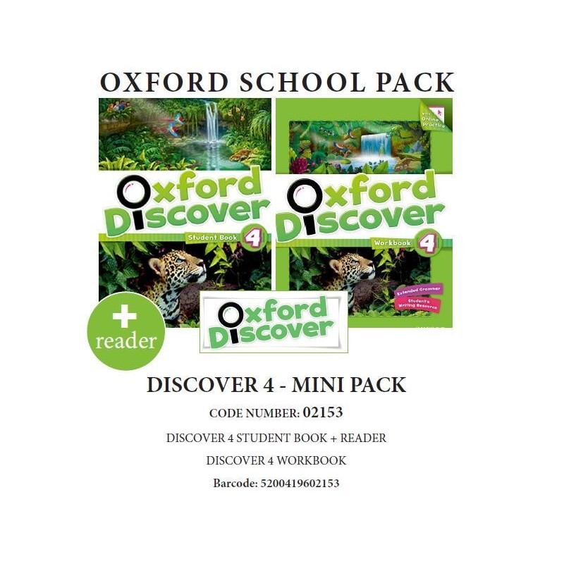 OXFORD DISCOVER 4 PACK MINI (SB + WB + READER) - 02153