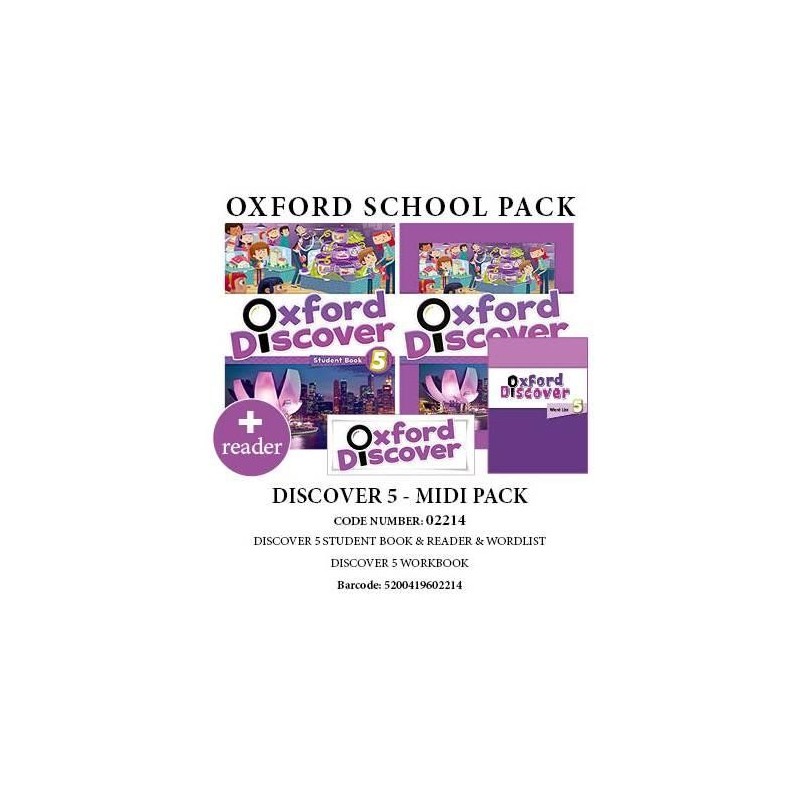 OXFORD DISCOVER 5 PACK MIDI (SB+ WB+ WORDLIST+ READER) - 02214