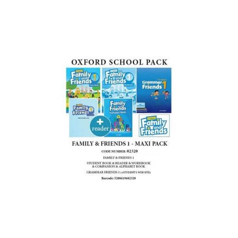 FAMILY AND FRIENDS 1 MAXI PACK (SB + WB + COMPANION + GRAMMAR FRIENDS 1 SB + WEBSITE+ READER + ALPHABET BOOK)