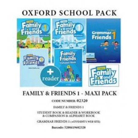 FAMILY AND FRIENDS 1 MAXI PACK (SB + WB + COMPANION + GRAMMAR FRIENDS 1 SB + WEBSITE+ READER + ALPHABET BOOK)