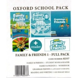 FAMILY AND FRIENDS 1 FULL PACK (SB + WB + ALPHABET BOOK + GRAMMAR FRIENDS 1 + OXFORD PRIMARY SKILLS READING