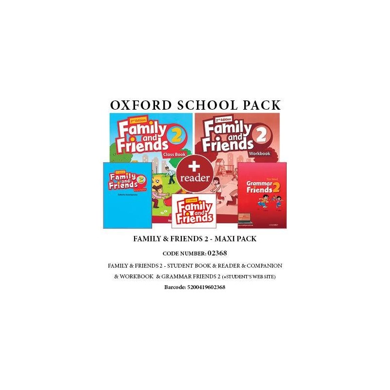 FAMILY AND FRIENDS 2 MAXI PACK (SB + WB + COMPANION + GRAMMAR FRIENDS 2 SB + WEBSITE+ READER) - 02368 2ND ED