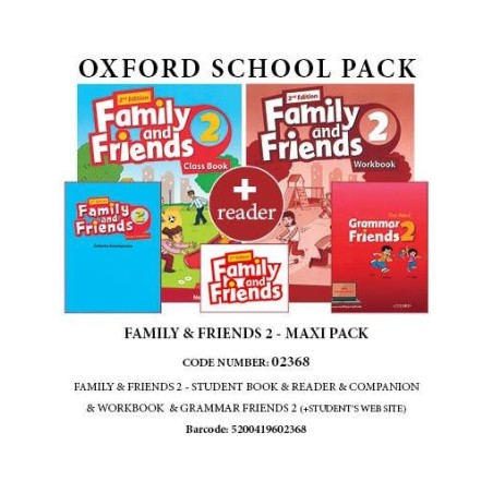 FAMILY AND FRIENDS 2 MAXI PACK (SB + WB + COMPANION + GRAMMAR FRIENDS 2 SB + WEBSITE+ READER) - 02368 2ND ED