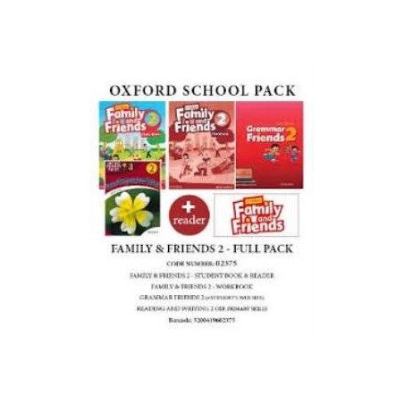 FAMILY AND FRIENDS 2 FULL PACK (SB + WB + GRAMMAR FRIENDS 2 + OXFORD PRIMARY SKILLS READING   WRITING 2 + READ