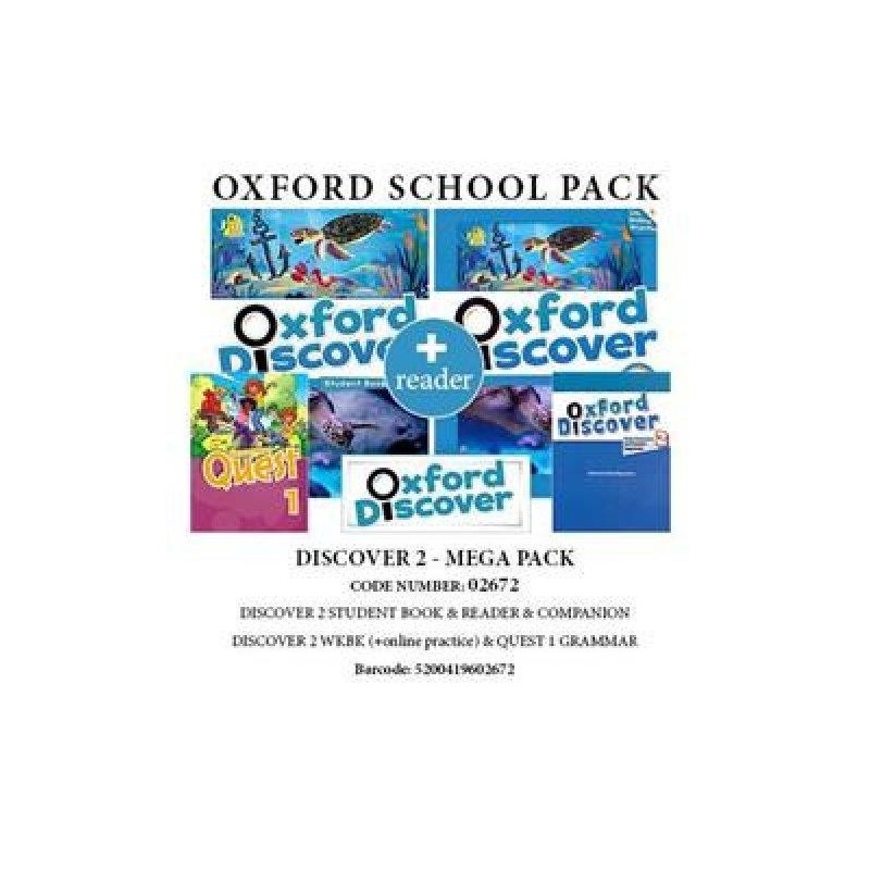 OXFORD DISCOVER 2 MEGA PACK (SB + WB (+ONLINE PRACTICE) + QUEST 1 GRAMMAR + COMPANION + READER) - 02672