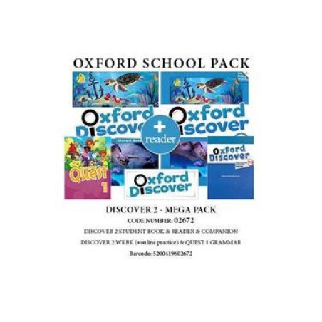 OXFORD DISCOVER 2 MEGA PACK (SB + WB (+ONLINE PRACTICE) + QUEST 1 GRAMMAR + COMPANION + READER) - 02672