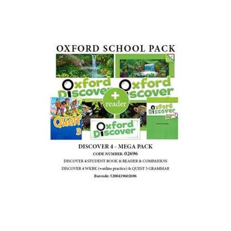 OXFORD DISCOVER 4 PACK MEGA (SB + WB WITH ONLINE PRACTICE + QUEST 3 GRAMMAR + COMPANION + READER) - 02696