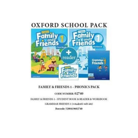 FAMILY AND FRIENDS 1 PHONICS PACK (SB+ WB+ OXFORD PHONICS WORLD 2+ GRAMMAR FRIENDS 1 READER) - 02740 2ND ED