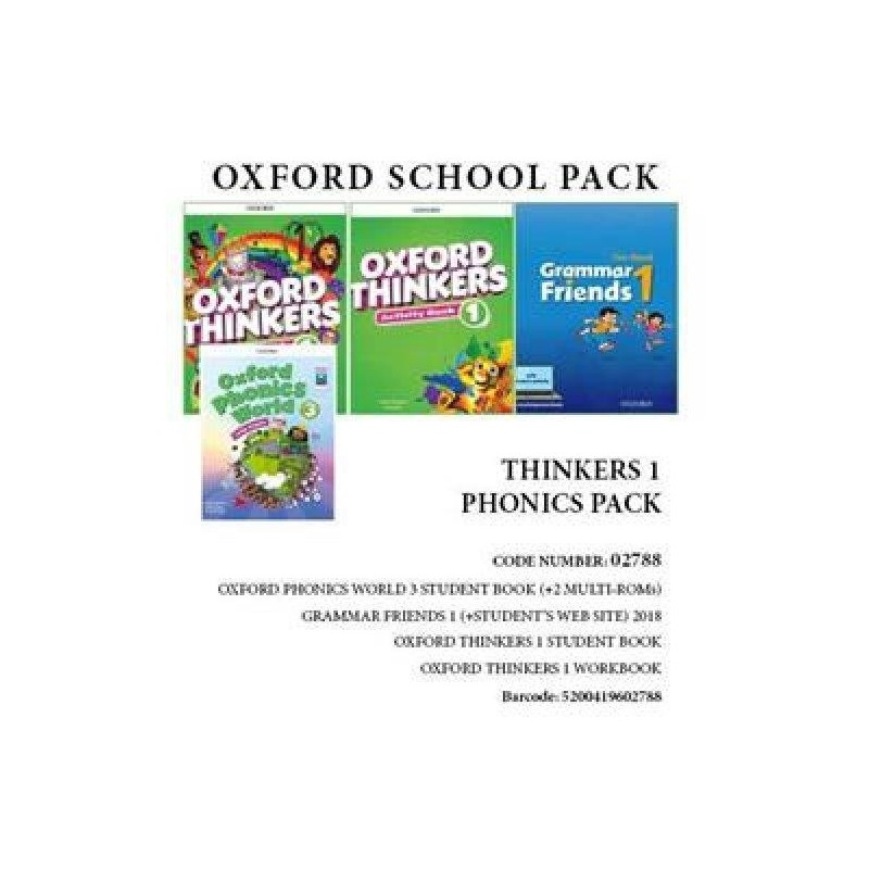 OXFORD THINKERS 1 PHONICS PACK (SB + WB + GRAMMAR FRIENDS 1 + OXFORD PHONICS WORLD 3) - 02788