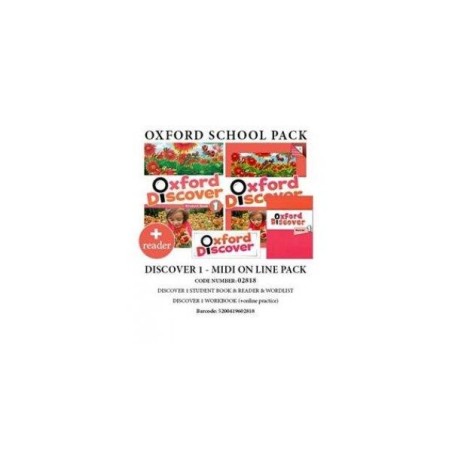 OXFORD DISCOVER 1 PACK MIDI ONLINE (SB + WB (+ ONLINE PRACTICE) + READER) - 02818