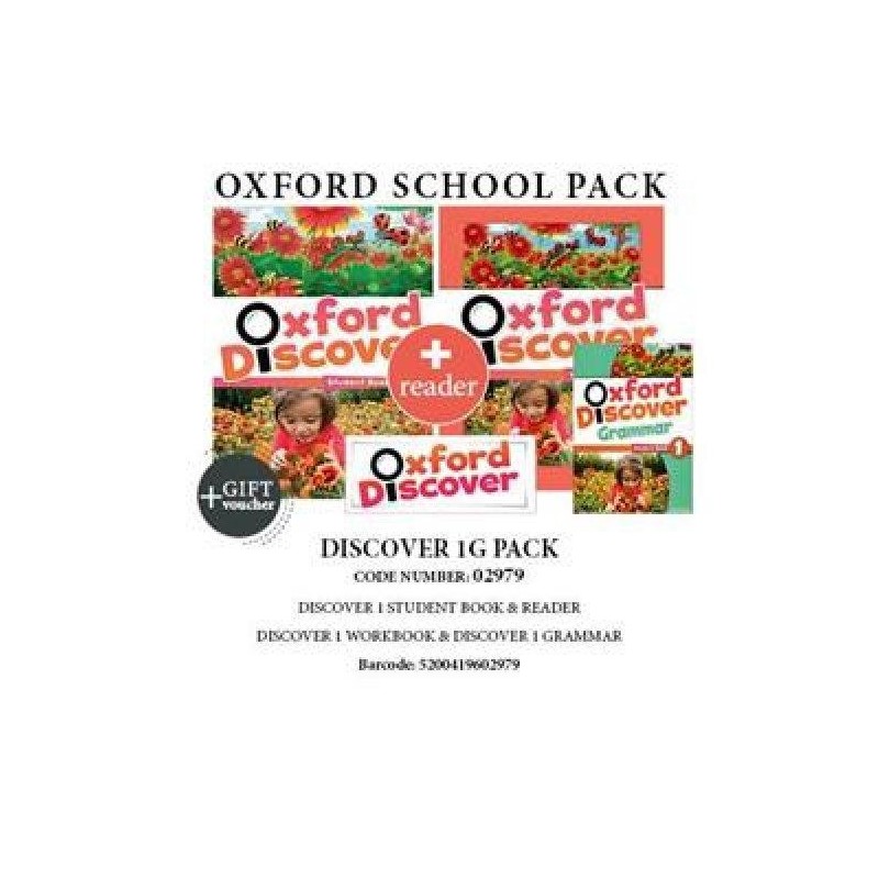 OXFORD DISCOVER 1G PACK (SB + WB + GRAMMAR + WORDLIST + READER + GIFT VOUCHER) - 02979