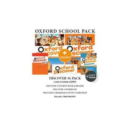 OXFORD DISCOVER 3 G PACK (SB + WB + GRAMMAR + COMPANION + READER + GIFT VOUCHER) - 02993