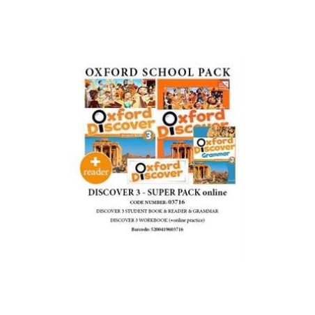OXFORD DISCOVER 3 SUPER PACK ONLINE (SB+ WB WITH ONLINE PRACTISE + GRAMMAR + READER) - 03716