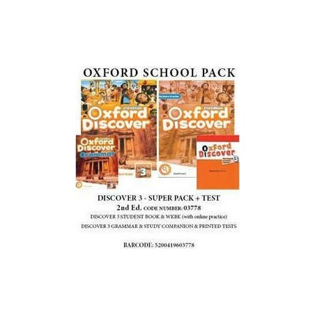 OXFORD DISCOVER 3 SUPER PACK (SB + WB   ONLINE PRACTICE + GRAMMAR + COMPANION + TESTS) - 03778 2ND ED