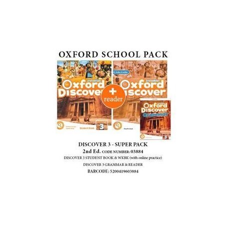 OXFORD DISCOVER 3 SUPER PACK (SB + WB   ONLINE PRACTICE + GRAMMAR + READER) - 03884 2ND ED