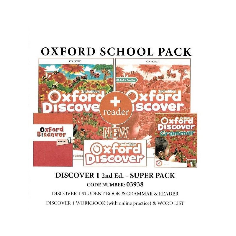 OXFORD DISCOVER 1 SUPER PACK (+ SB + WB WITH ONLINE PRACTICE + GRAMMAR + WORDLIST + READER) - 03938 2ND ED