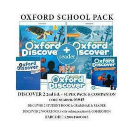OXFORD DISCOVER 2 SUPER PACK (SB + WB WITH ONLINE PRACTICE + GRAMMAR + COMPANION + READER) - 03945 2ND ED