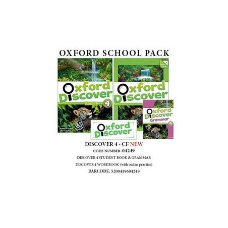 OXFORD DISCOVER 4 PACK CF NEW (SB + WB WITH ONLINE PRACTICE + DISCOVER GRAMMAR 4) - 04249