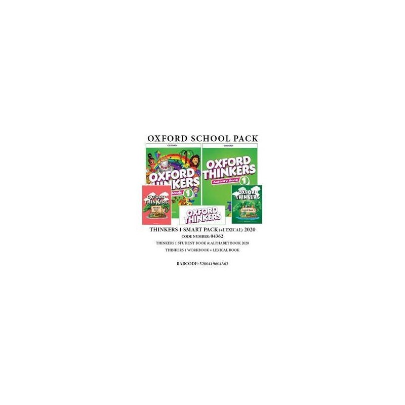 OXFORD THINKERS 1 NEW SMART PACK (SB + WB + ALPHABET BOOK 2020 + LEXICAL BOOK) 2020 - 04362