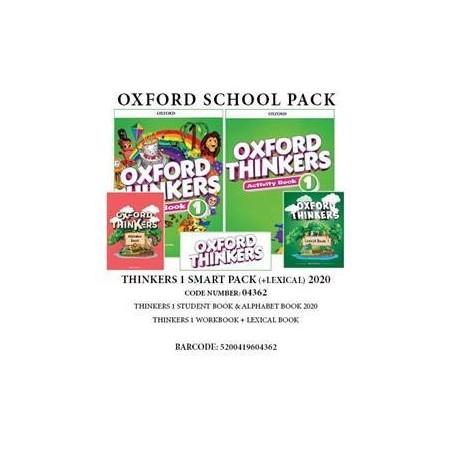 OXFORD THINKERS 1 NEW SMART PACK (SB + WB + ALPHABET BOOK 2020 + LEXICAL BOOK) 2020 - 04362