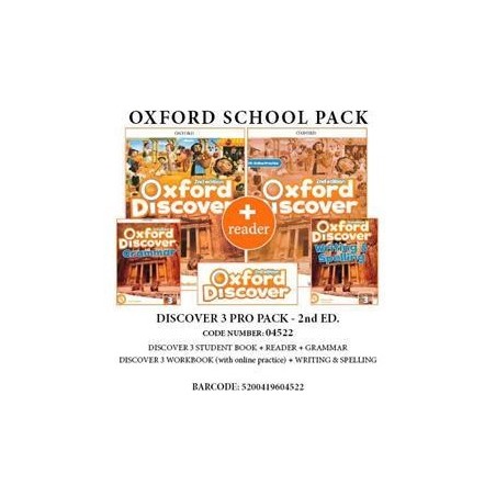 OXFORD DISCOVER 3 2ND PRO PACK (SB+ WB (WITH ONLINE) + GRAMMAR+ WRITING   SPELLING + READER) - 04522
