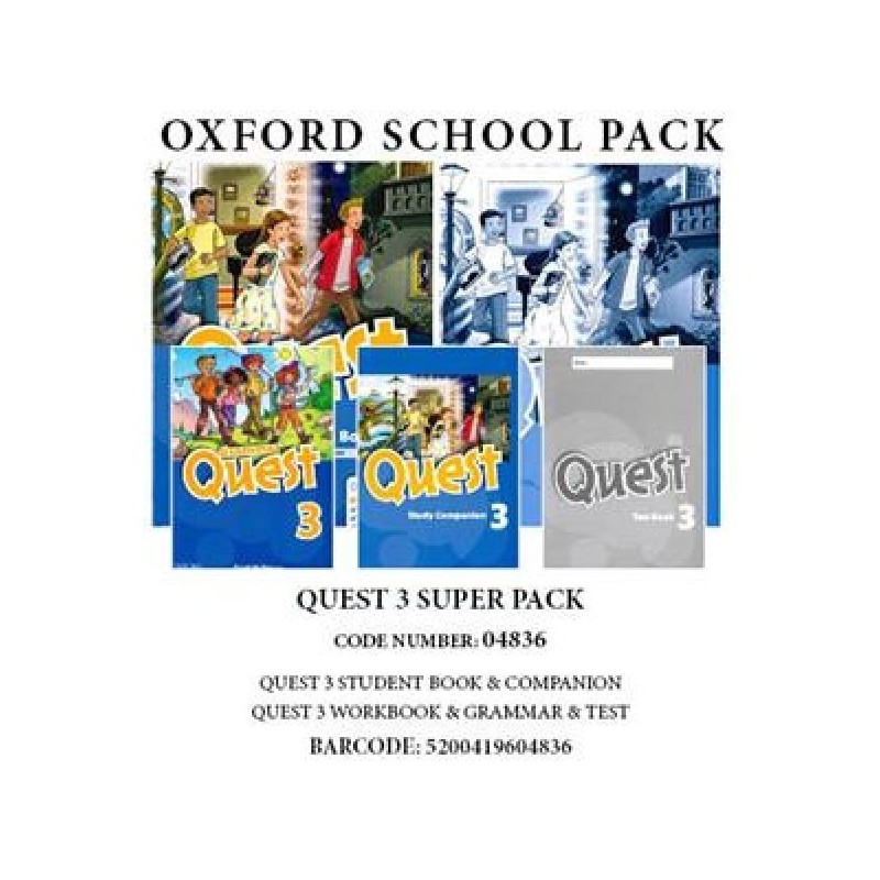 QUEST 3 SUPER PACK (SB +WB + GRAMMAR +COMPANION +TEST)- 04836