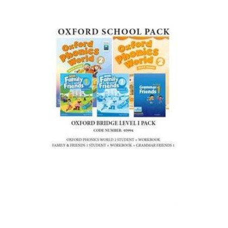 OXFORD BRIDGE LEVEL 1 PACK (OXFORD PHONICS WORLD 2 SB + WB   FAMILY AND FRIENDS 1 SB + WB   GRAMMAR FRIENDS 1)