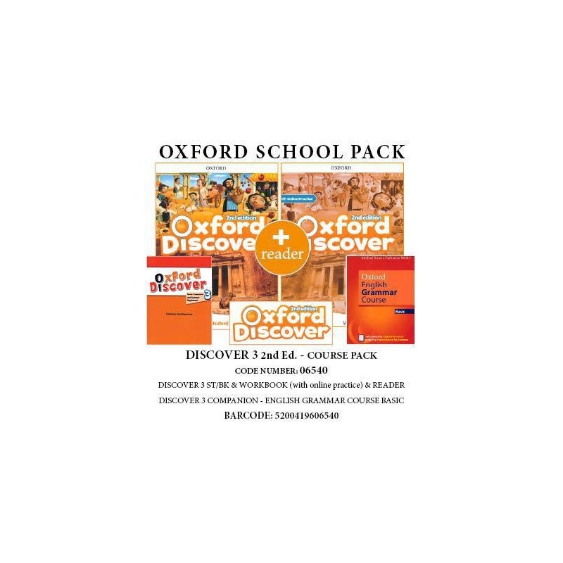 OXFORD DISCOVER 3 2ND ED COURSE PACK (SB + WB(+ON LINE) + ENGLISH GRAMMAR COURSE BASIC WO/KEY (+E-BOOK) + READ