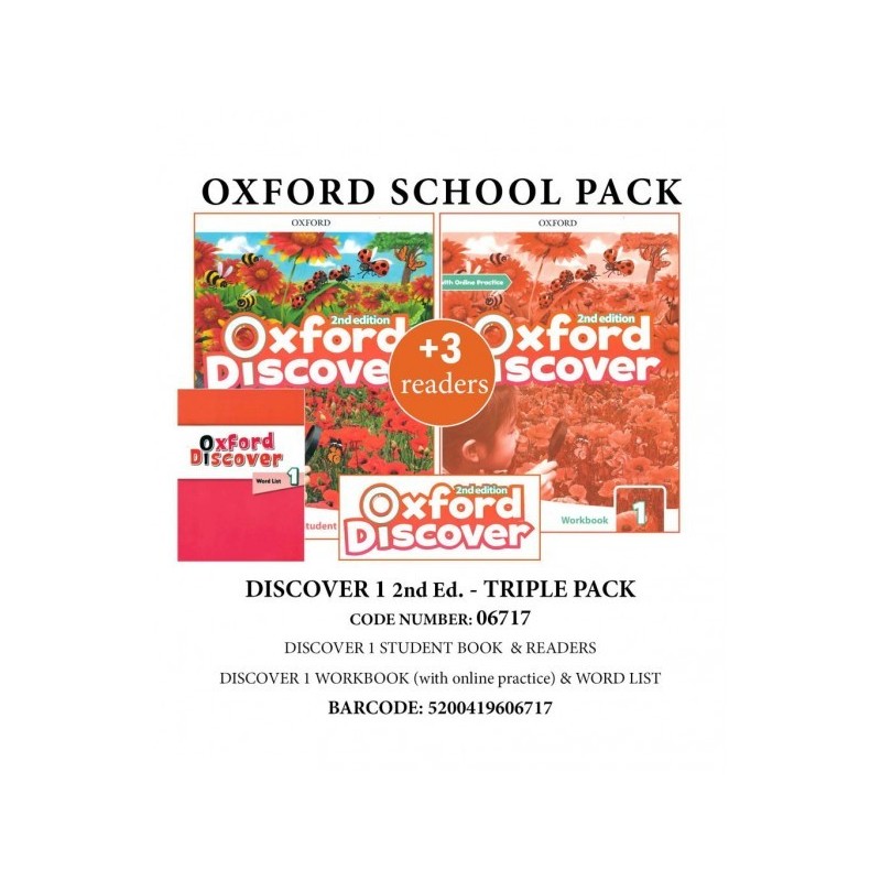 OXFORD DISCOVER 1 2ND TRIPLE PACK - 06717