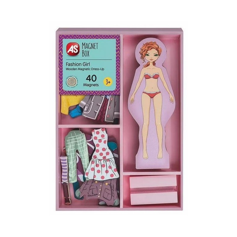 MAGNET BOX: FASHION GIRL DRESS UP 40 MAGNETS