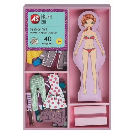 MAGNET BOX: FASHION GIRL DRESS UP 40 MAGNETS