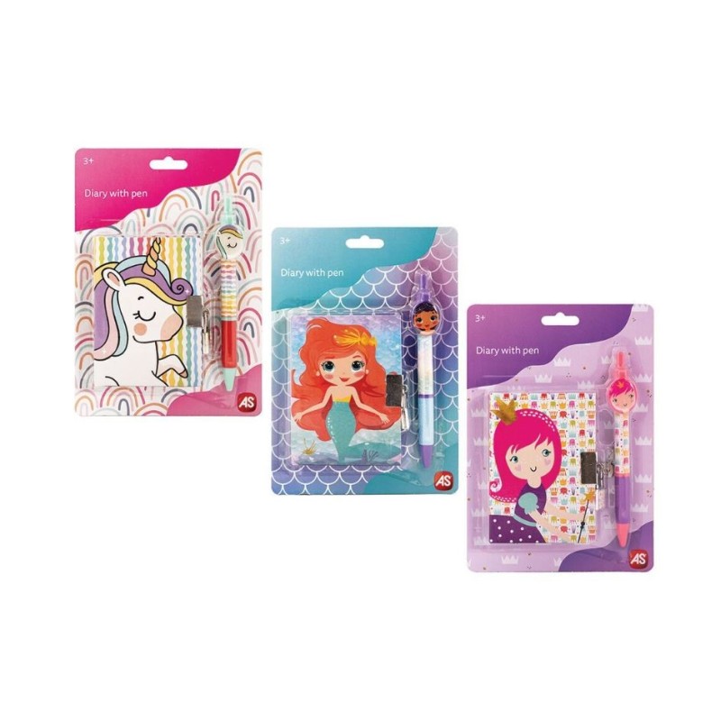 ΑΤΖΕΝΤΑ ΜΕ ΣΤΥΛΟ 3 ΣΧΕΔΙΑ (UNICORN - MERMAID - PRINCESS) - ΤΥΧΑΙΑ ΕΠΙΛΟΓΗ