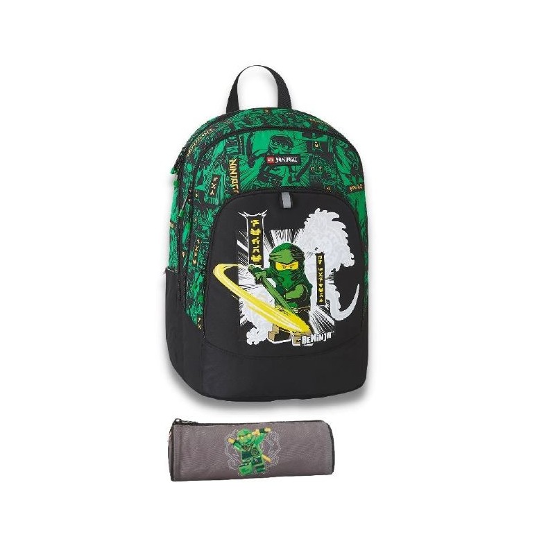 LEGO® BASE NINJAGO GREEN ΤΣΑΝΤΑ ΔΗΜΟΤΙΚΟΥ ΠΛΑΤΗΣ + ΚΑΣΕΤΙΝΑ ΔΩΡΟ - 20236-2301