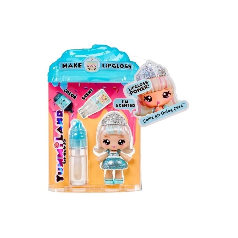 YUMMILAND LIPGLOSS DOLL- CALLIE BIRTHDAY CAKE
