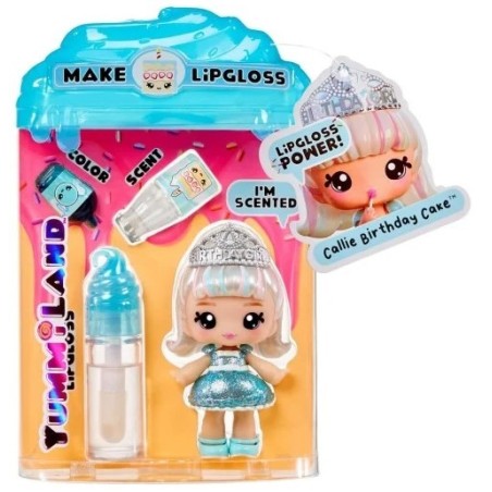 YUMMILAND LIPGLOSS DOLL- CALLIE BIRTHDAY CAKE