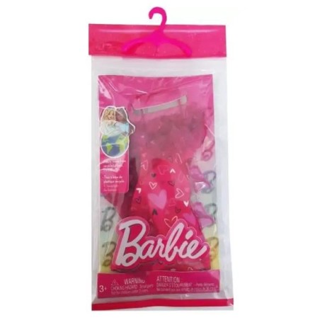 BARBIE ΒΡΑΔΙΝΑ ΣΥΝΟΛΑ - ΡΟΖ ΦΟΡΕΜΑ ΜΕ ΚΑΡΔΟΥΛΕΣ - HRH36