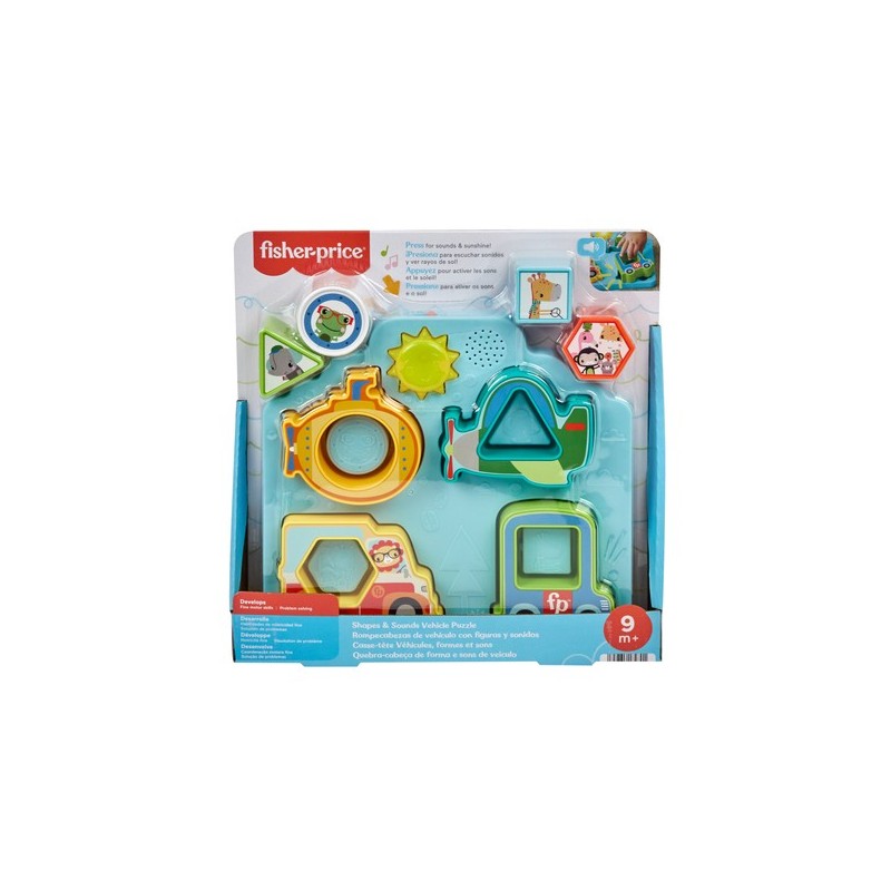 FISHER-PRICE - SHAPES AND SOUNDS ΠΑΖΛ ΟΧΗΜΑΤΩΝ ΜΕ ΣΧΗΜΑΤΑ ΚΑΙ ΉΧΟΥΣ - HRP31