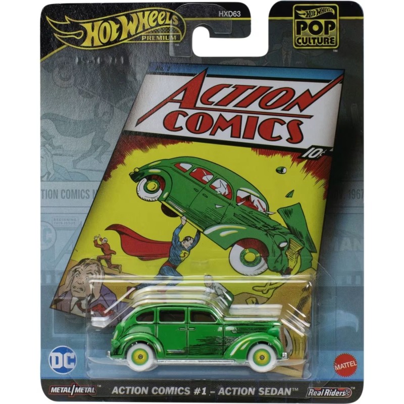 HOT WHEELS PREMIUM - POP CULTURE ACTION COMICS 1 - ACTION SEDAN-HVJ50